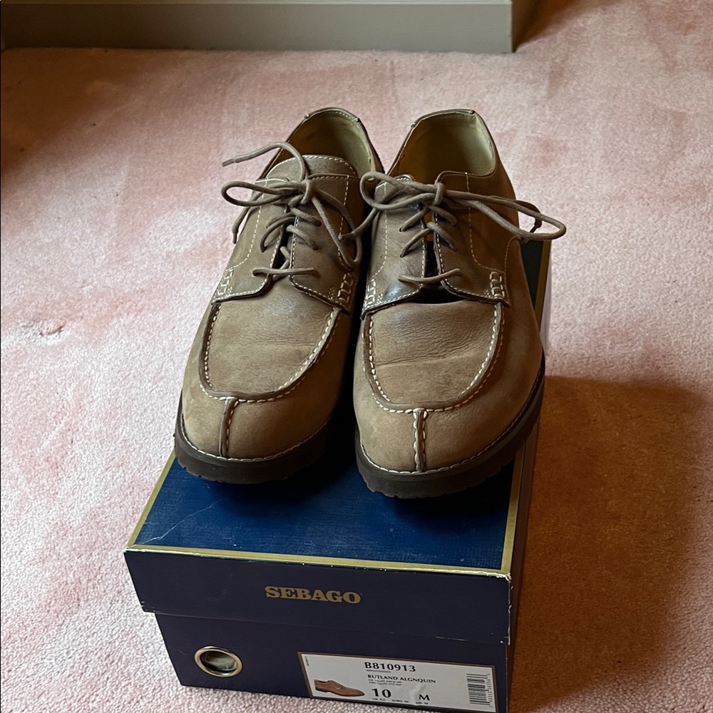 Sebago Men's Tan Leather Oxfords